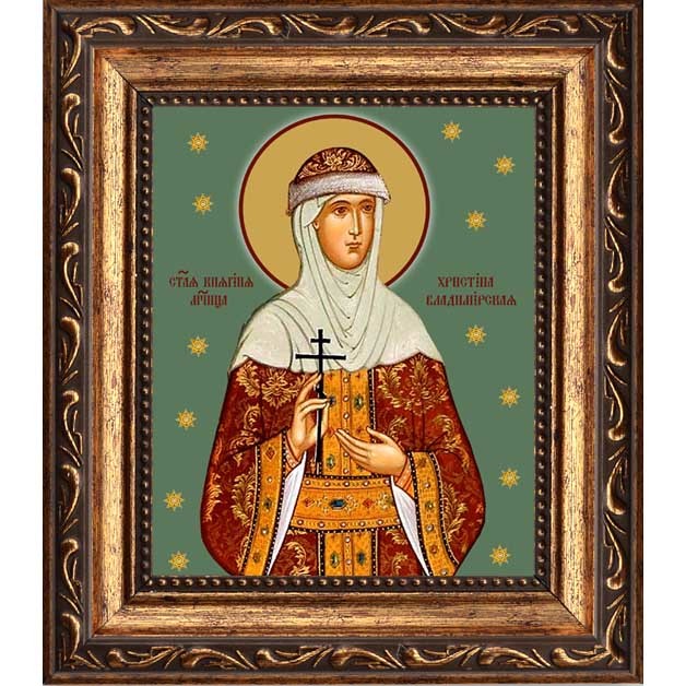 

Христина Владимирская, святая княгиня мученица. Икона на холсте.
