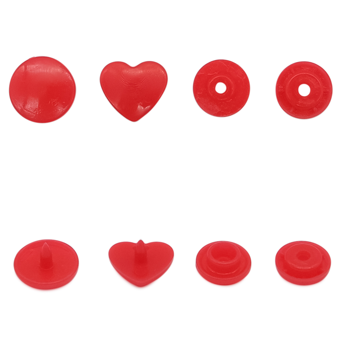 Кнопка фигурная NEW STAR Сердце 12,5мм/10мм, пластик, 1000шт (162 красный)