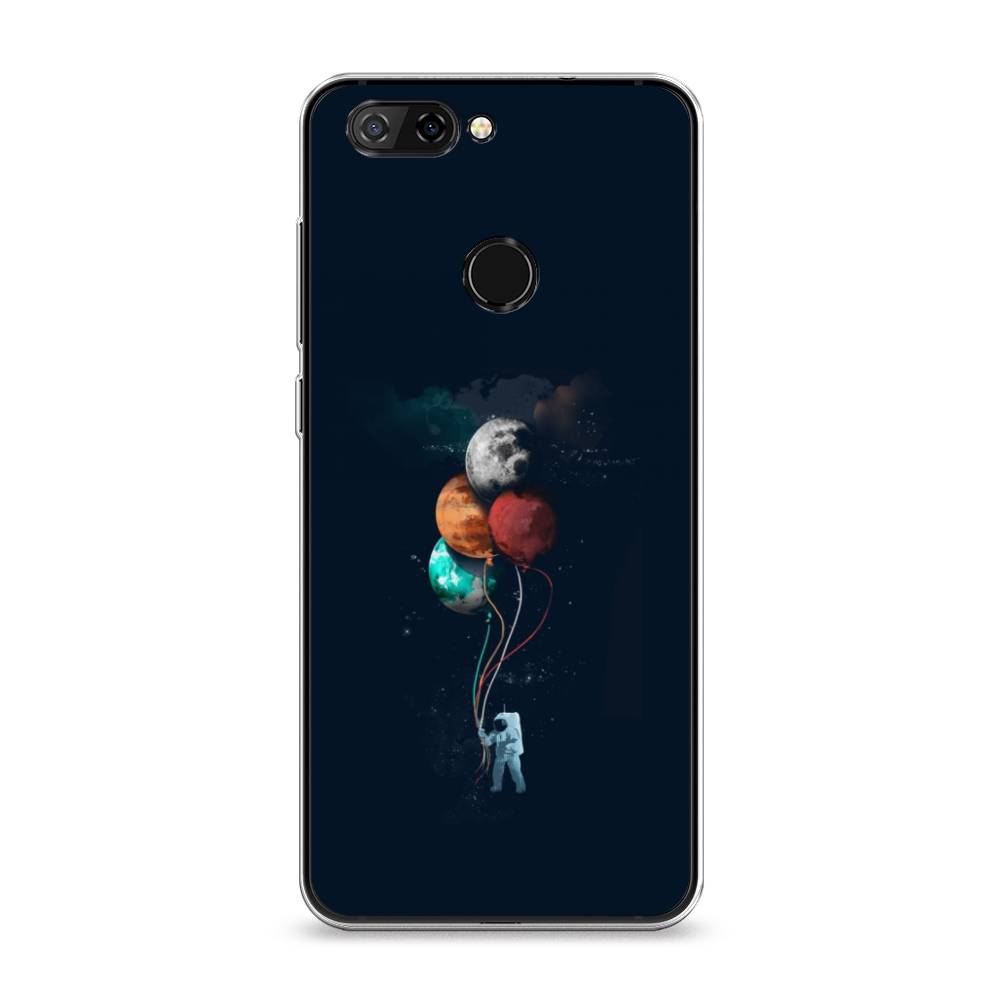 

Чехол на ZTE Blade V9 "Космонавт с шариками", Разноцветный, 132450-4