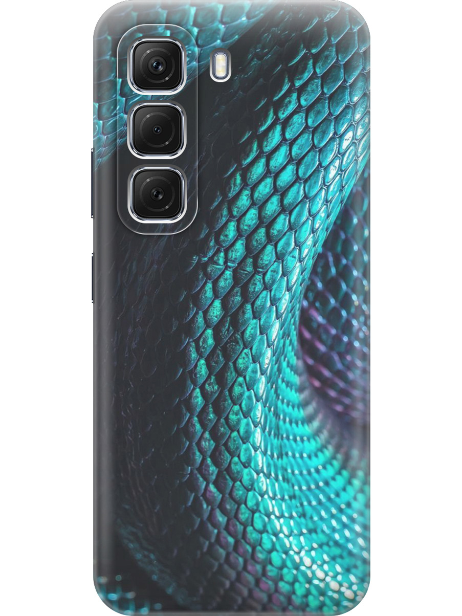 

Силиконовый чехол на Infinix Hot 50 4G с принтом "Змеиная кожа", Прозрачный;зеленый;синий, 786718732