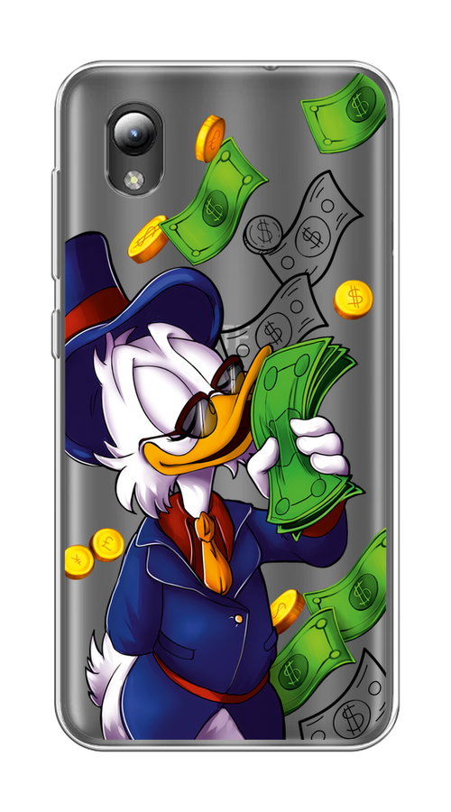 

Чехол на ZTE Blade A3 2019/L8/ZTE Blade A31 lite "Scrooge McDuck with Money", Синий;зеленый;белый, 132950-6