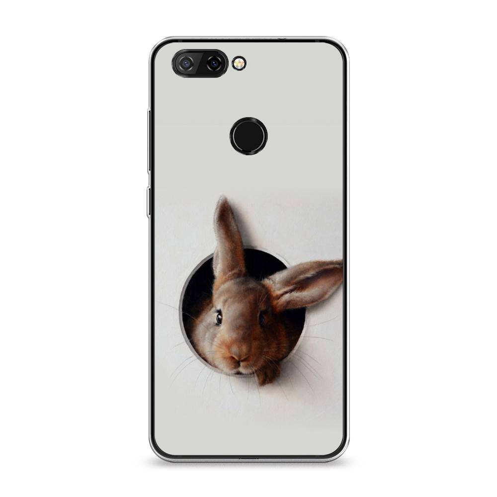 

Чехол на ZTE Blade V9 "Любопытный кролик", Серый;коричневый, 132450-1