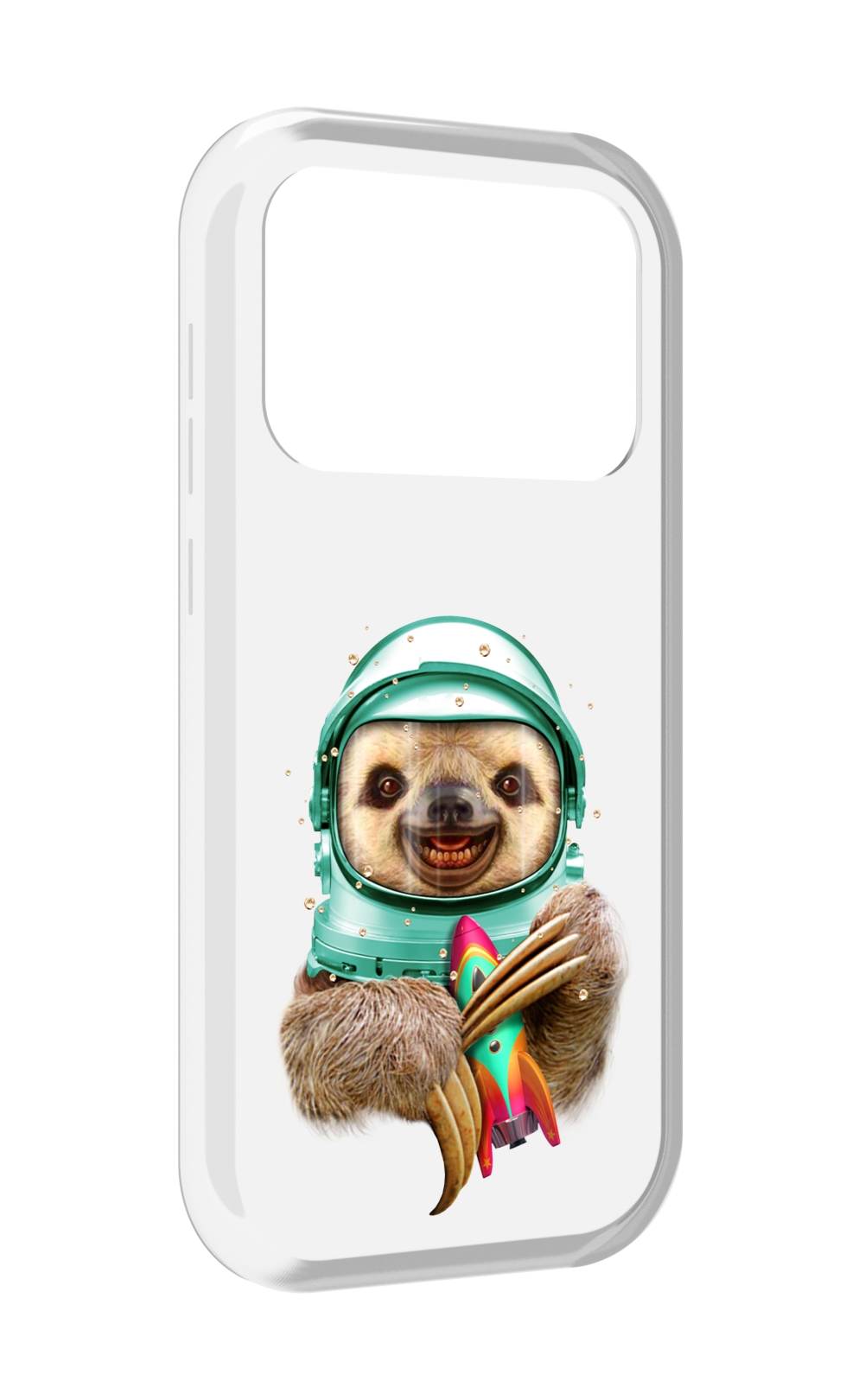 

Чехол MyPads Ленивец астронавт для Oukitel F150 Air1 Pro / F150 Air1, Прозрачный, Tocco