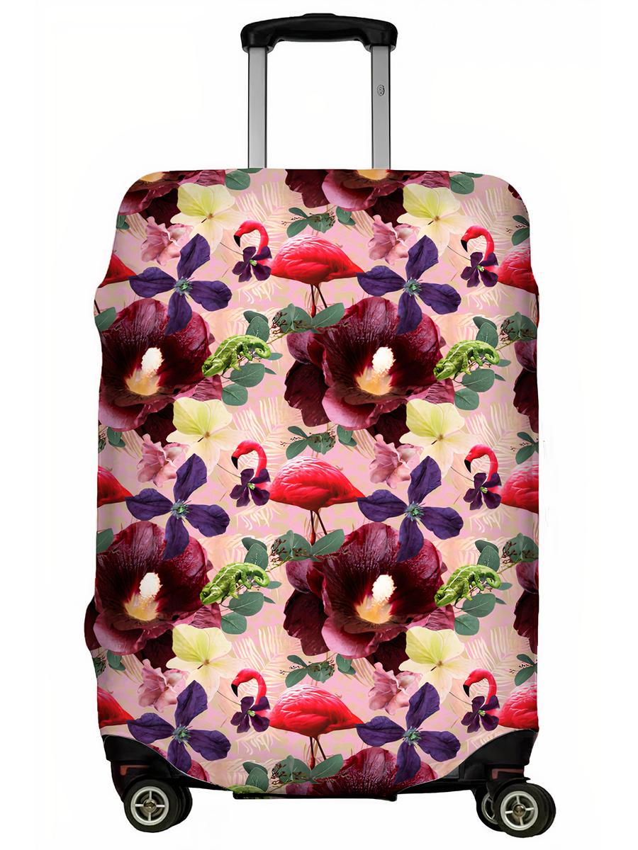 фото Чехол для чемодана lejoy lj-case-206 flamingo&flowers s