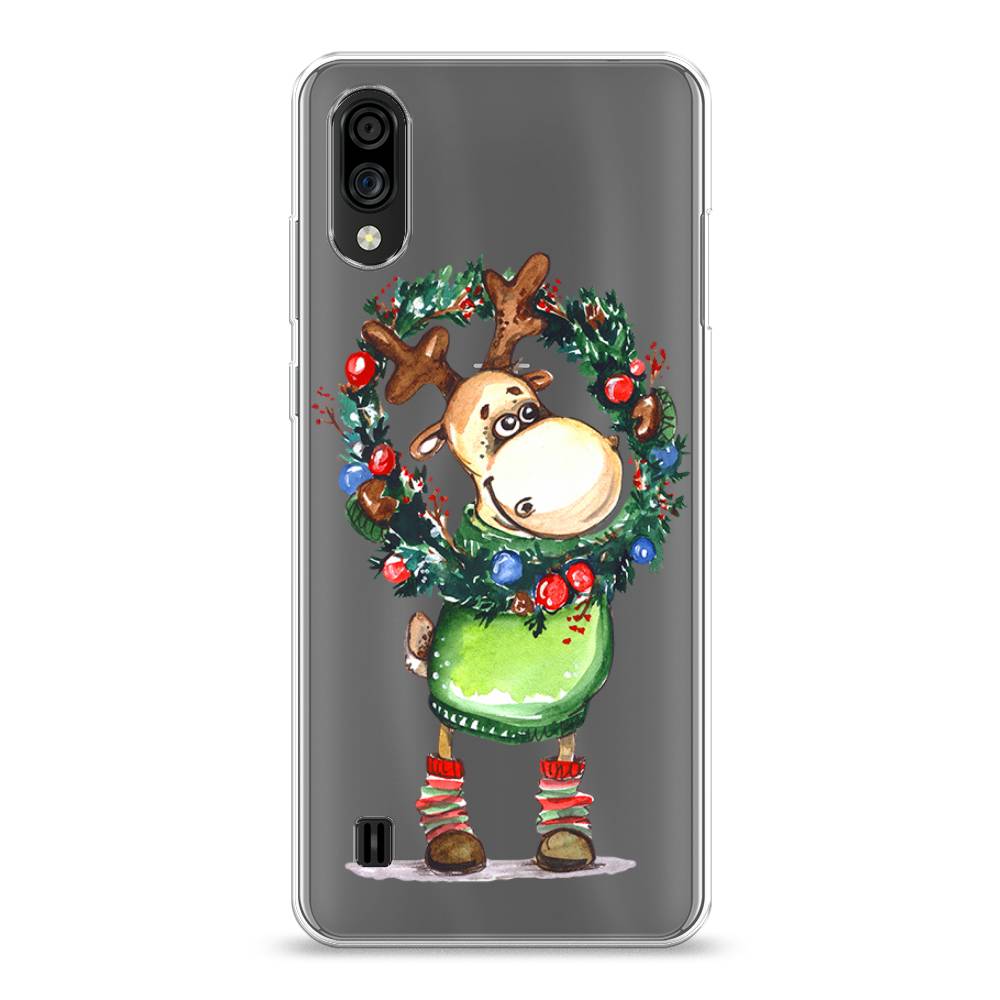 

Чехол на ZTE Blade A51 lite/Blade A5 (2020) "Олень с новогодним венком", 134850-4