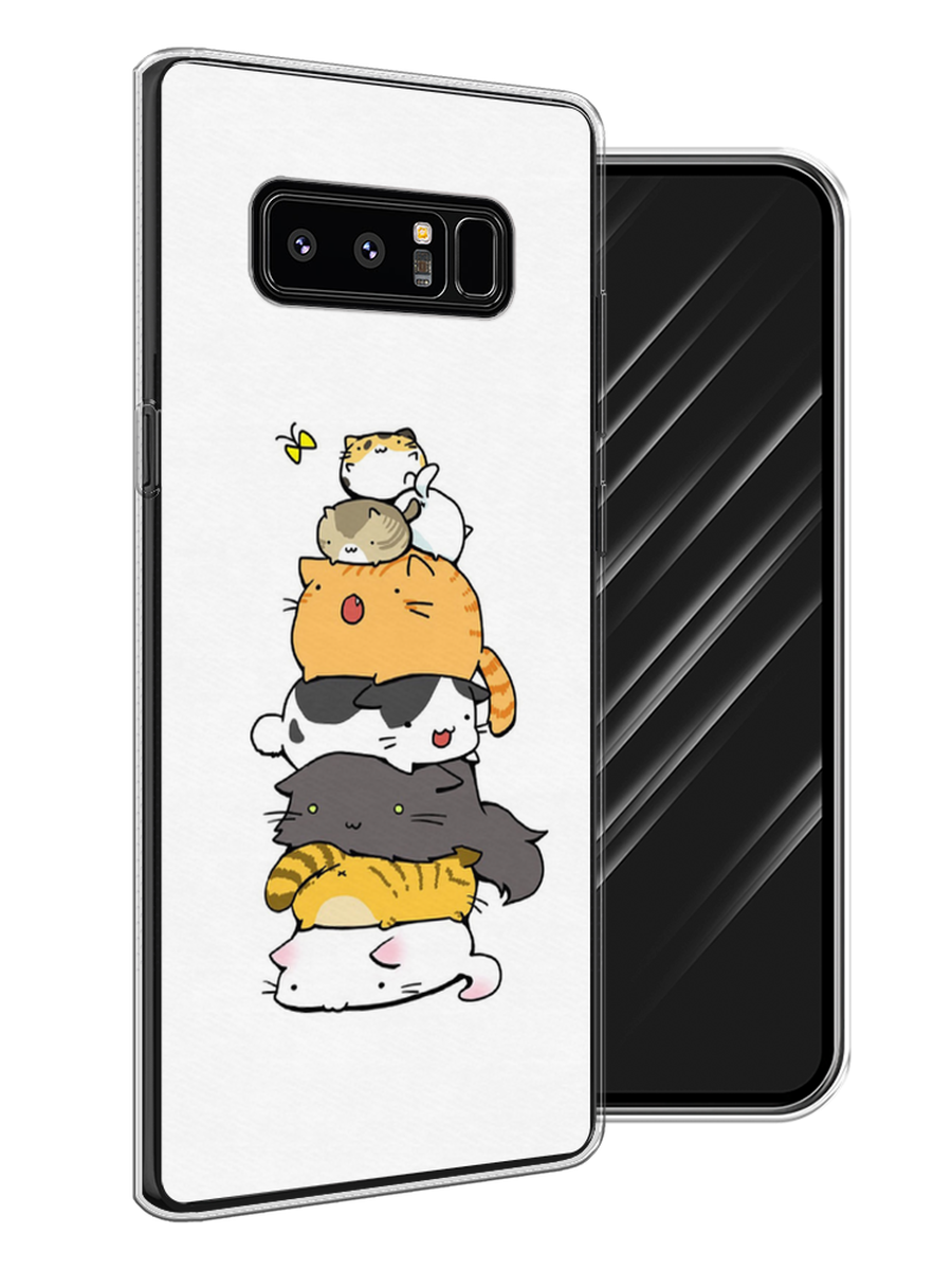 

Чехол Awog на Samsung Galaxy Note 8 "Бутерброд из котиков", Коричневый;белый;серый, 25250-10