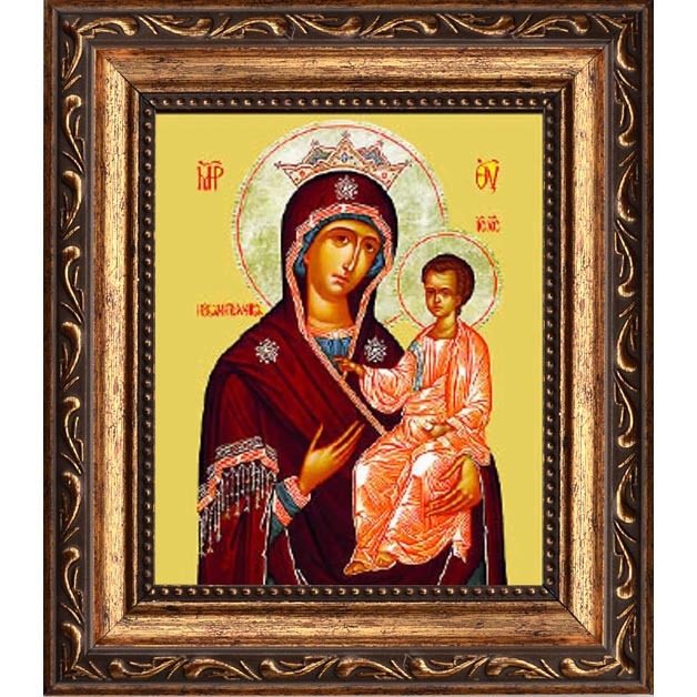 

Избавительница от бед страждущих. Икона Божьей Матери на холсте.