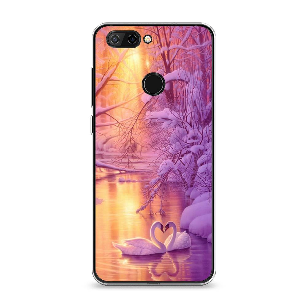 

Чехол на ZTE Blade V9 "Зима 1", Фиолетовый;желтый, 132450-2