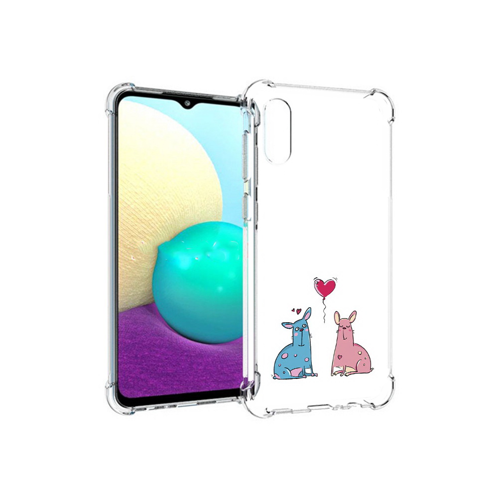 

Чехол MyPads Tocco для Samsung Galaxy M02 Лама любовь (PT157689.478.102), Прозрачный, Tocco