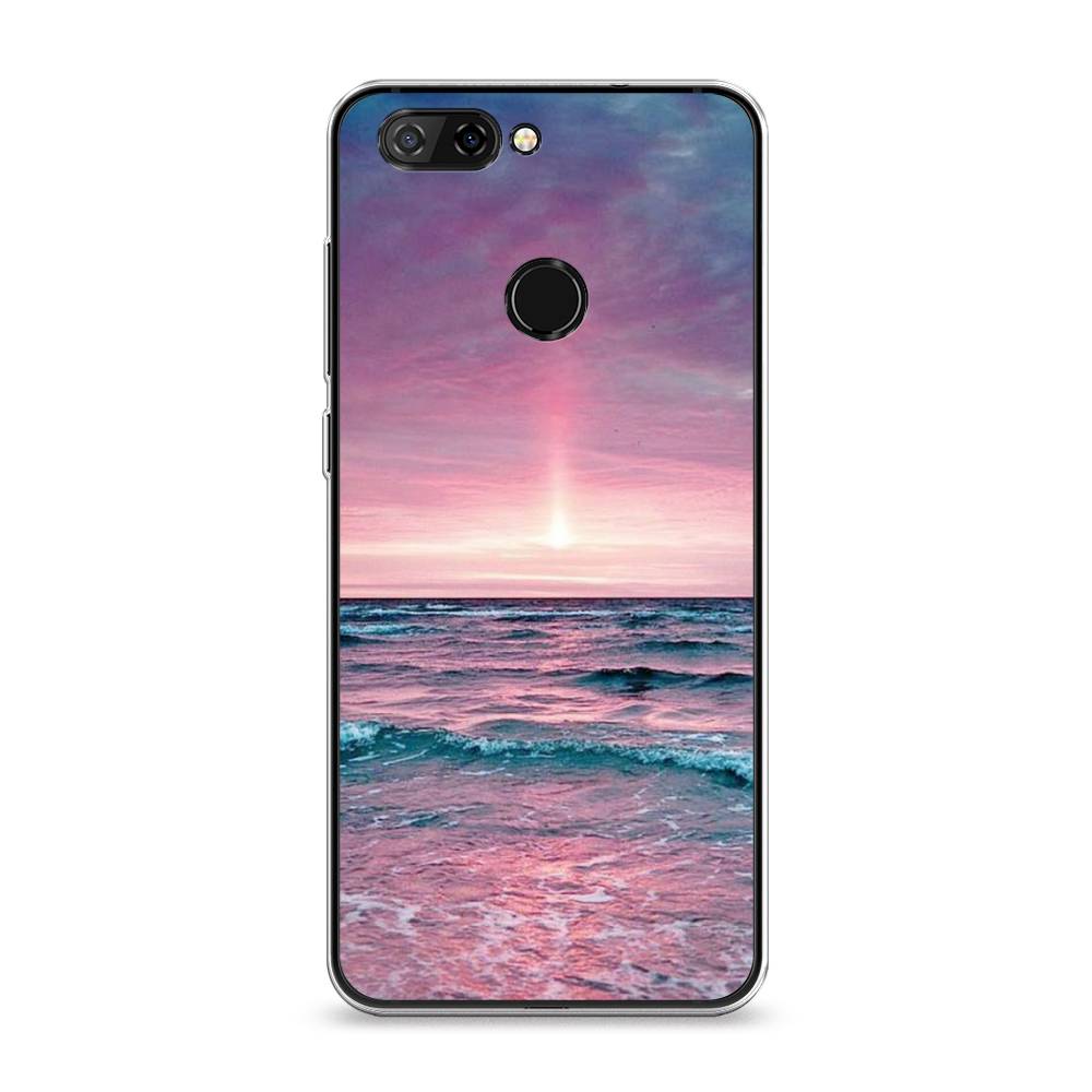

Чехол на ZTE Blade V9 "Восход 3", Розовый;голубой, 132450-2