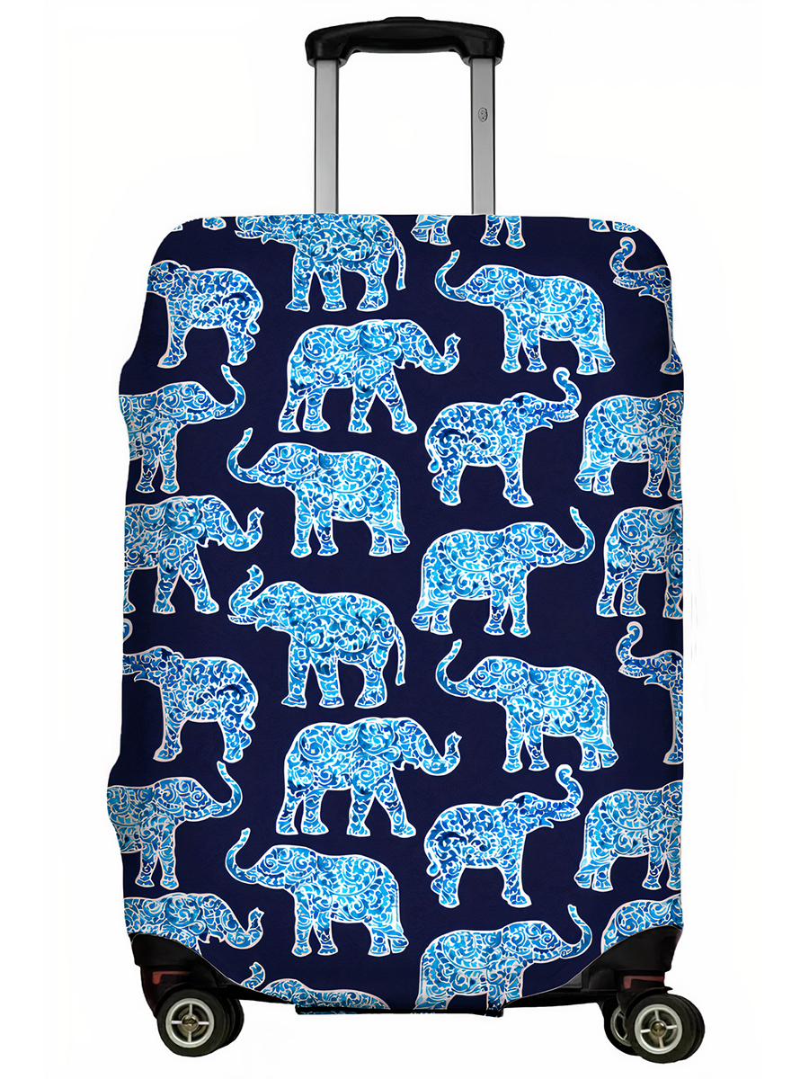 фото Чехол для чемодана lejoy lj-case-230 elephants on blue s