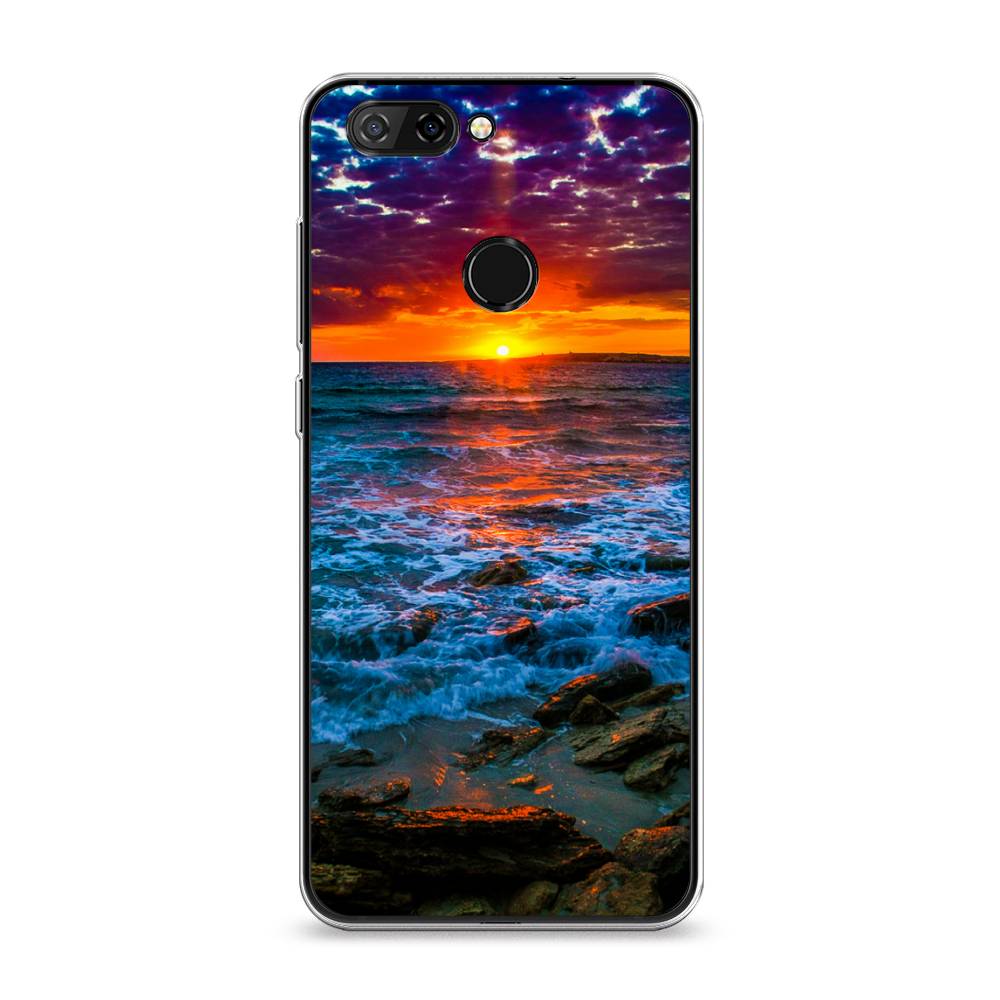 

Чехол на ZTE Blade V9 "Закат 1", Оранжевый;синий, 132450-2