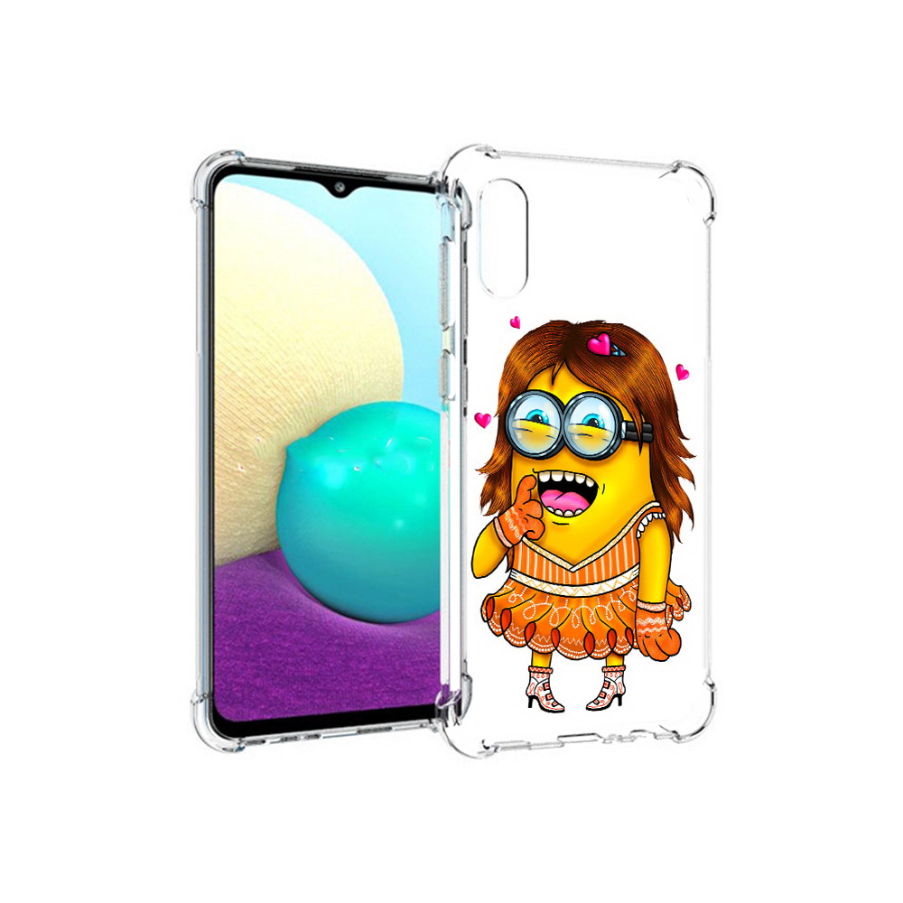 

Чехол MyPads Tocco для Samsung Galaxy M02 Миньон девочка (PT157689.478.116), Прозрачный, Tocco