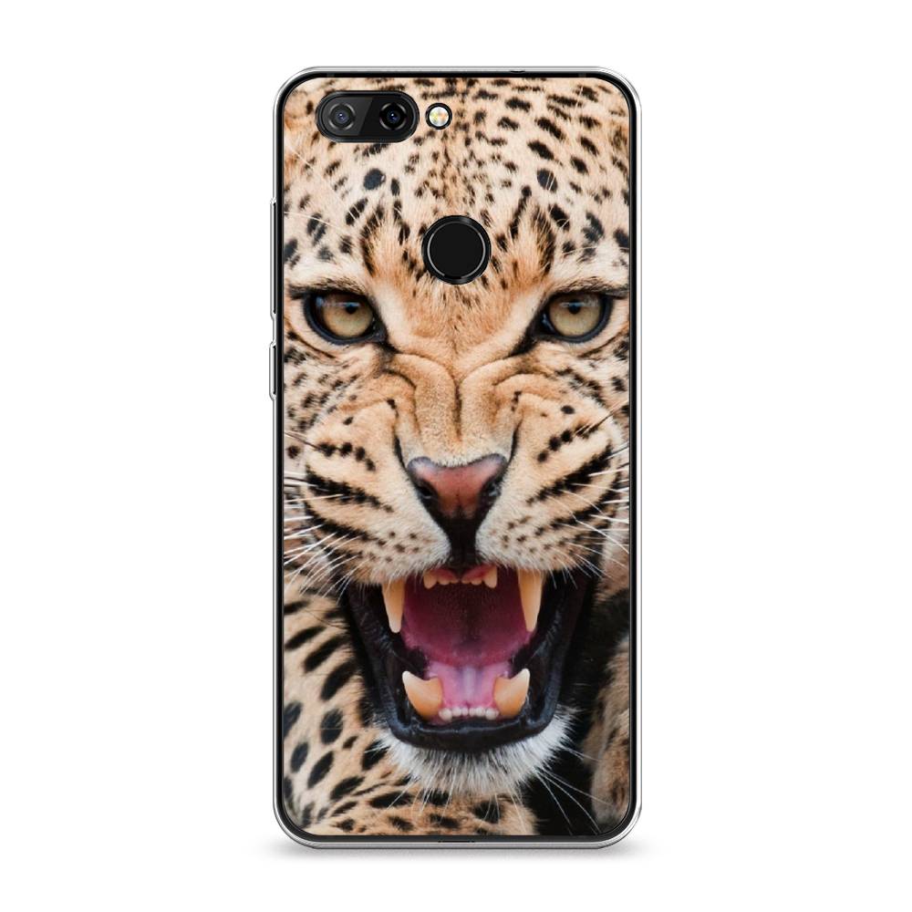 

Чехол на ZTE Blade V9 "Леопард 3d", Бежевый;черный, 132450-6