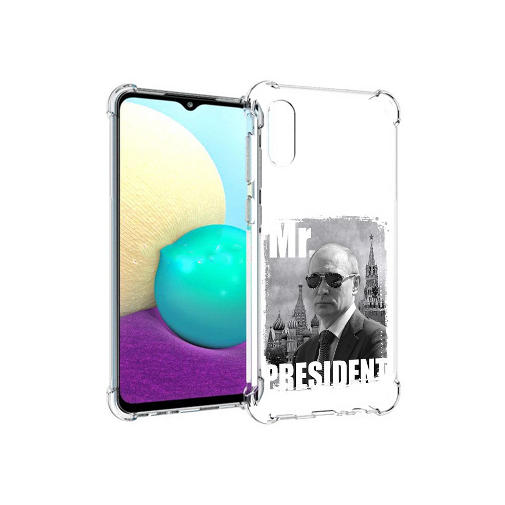 

Чехол MyPads Tocco для Samsung Galaxy M02 Путин (PT157689.478.141), Прозрачный, Tocco
