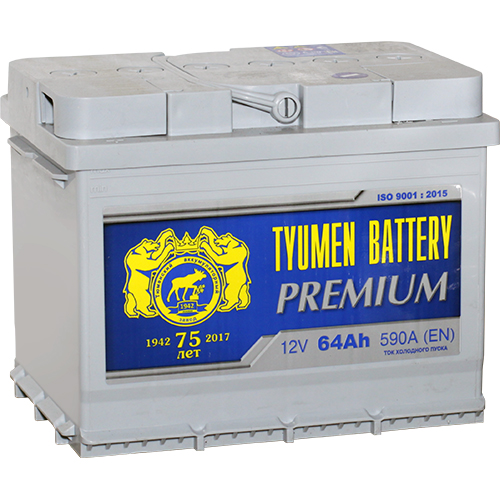 фото Аккумулятор легковой "tyumen battery" premium 64ач п/п l2