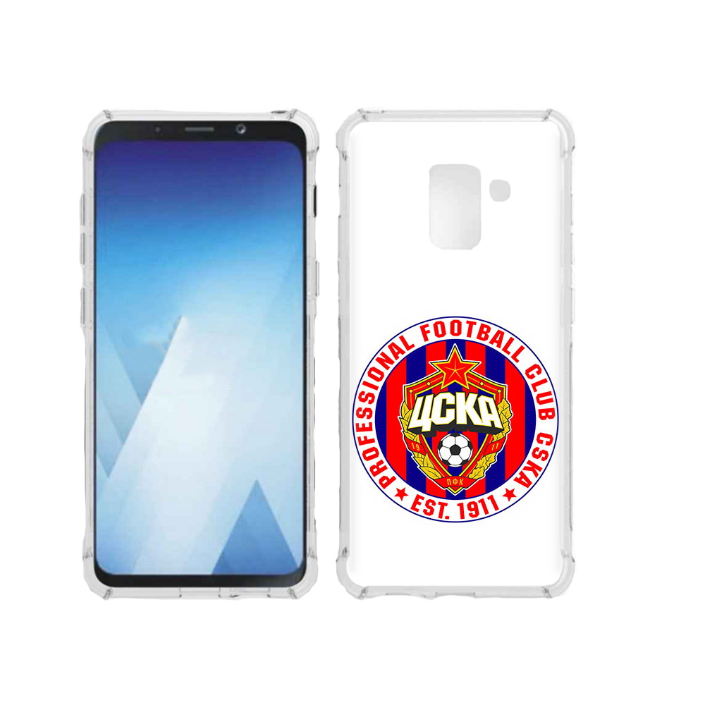 

Чехол MyPads Tocco для Samsung Galaxy A5 (2018) ФК ЦСК логотип (PT95317.573.178), Прозрачный, Tocco