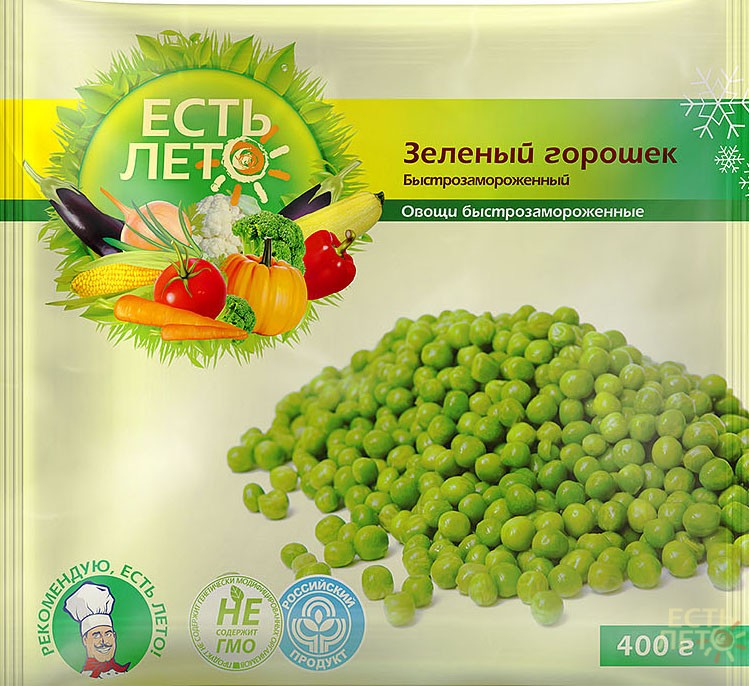 

Горошек зеленый Есть Лето замороженный 400 г