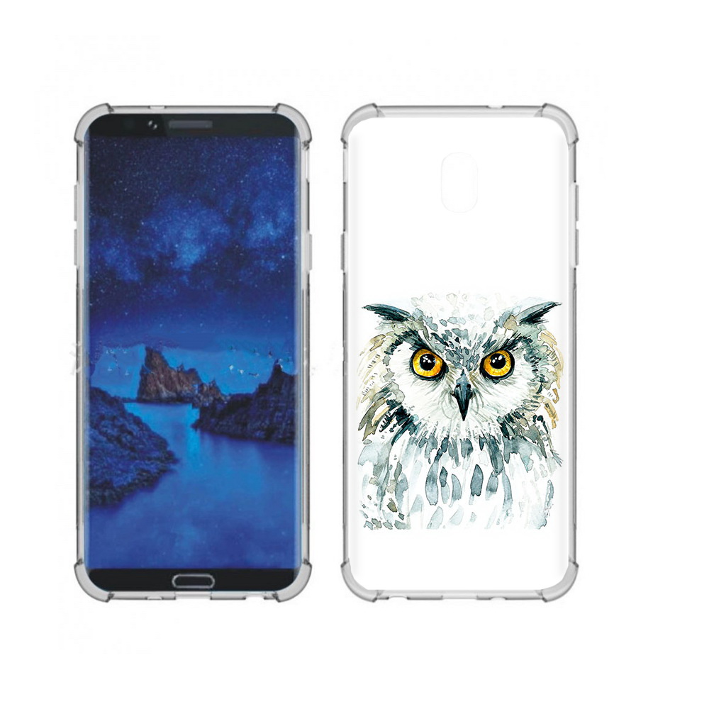 

Чехол MyPads Tocco для Samsung Galaxy J7 (2018) Серьезная сова (PT226928.596.156), Прозрачный, Tocco