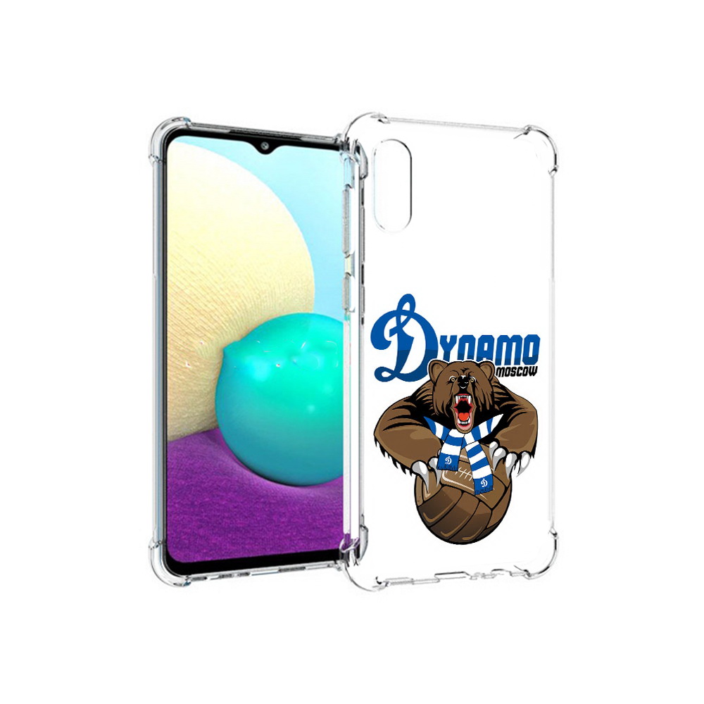 

Чехол MyPads Tocco для Samsung Galaxy M02 ФК Динамо медведь (PT157689.478.175), Прозрачный, Tocco