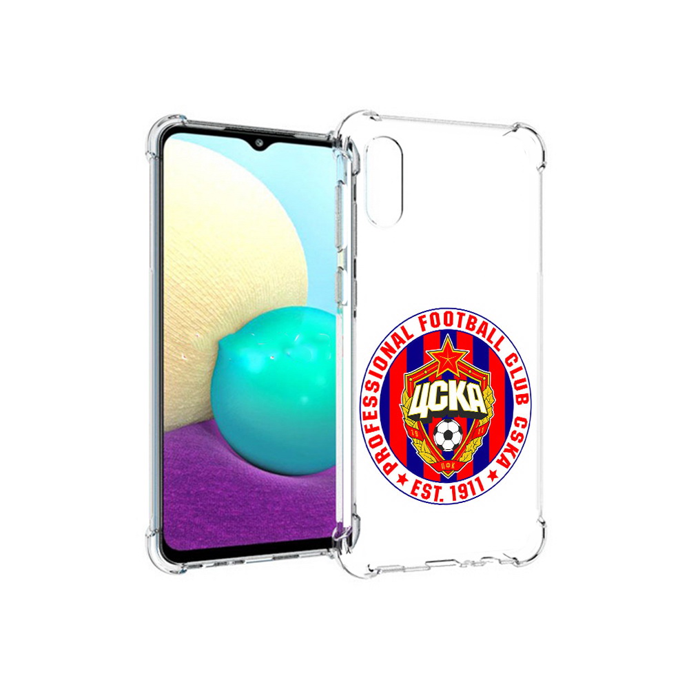 

Чехол MyPads Tocco для Samsung Galaxy M02 ФК ЦСК логотип (PT157689.478.178), Прозрачный, Tocco