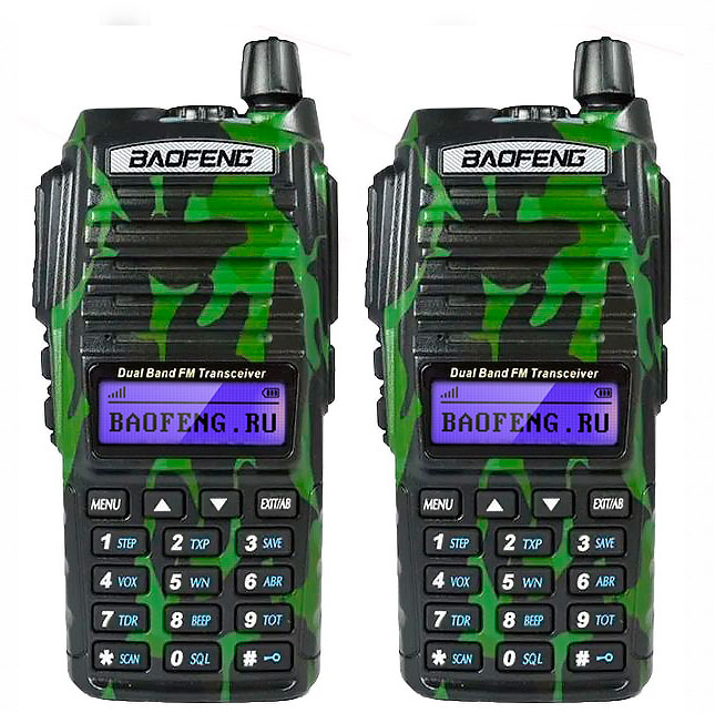 Комплект полупрофессиональных раций Baofeng UV-82 Green 2 шт.