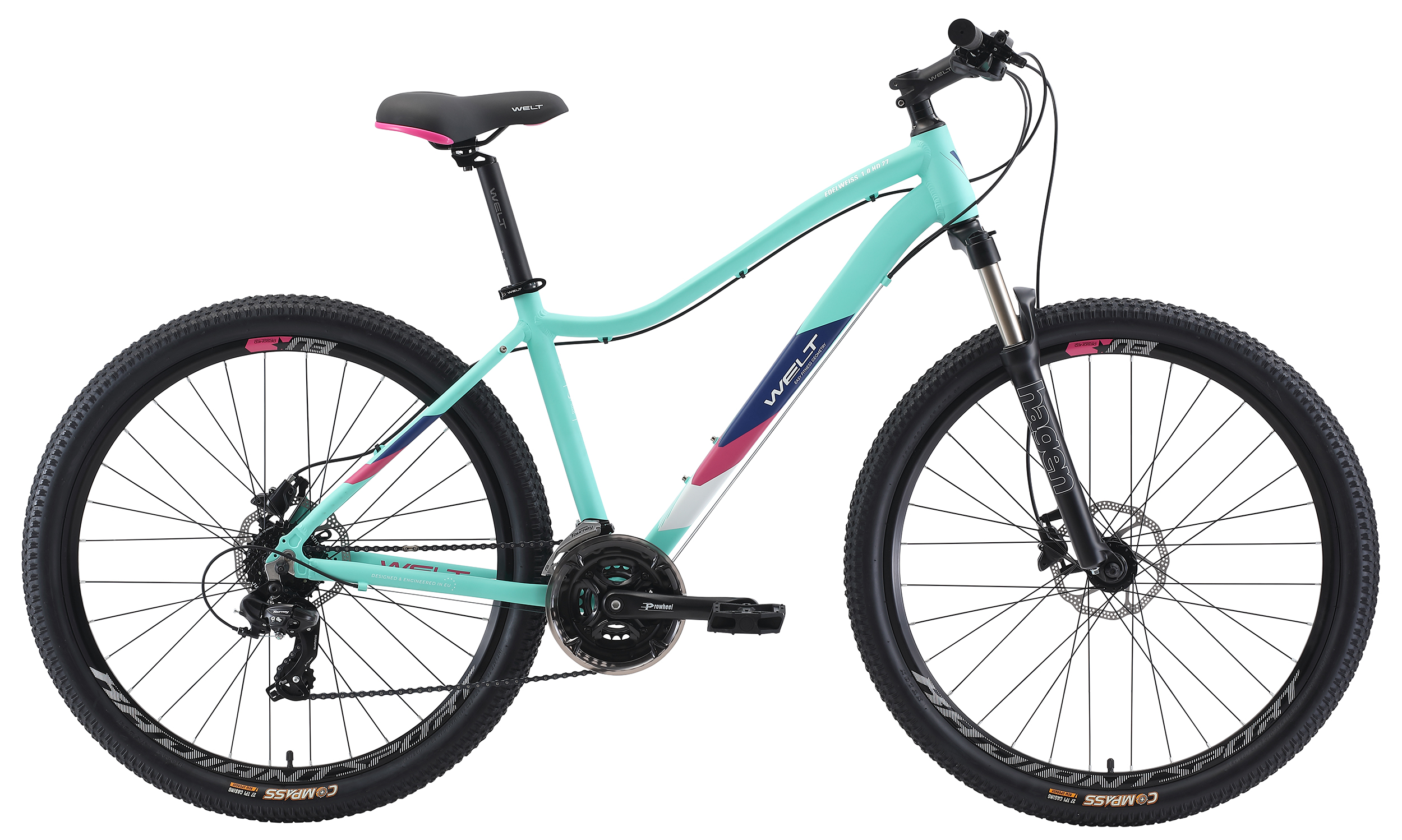 

Велосипед Welt Edelweiss 1.0 HD 27 (2021) matt mint green, Зеленый