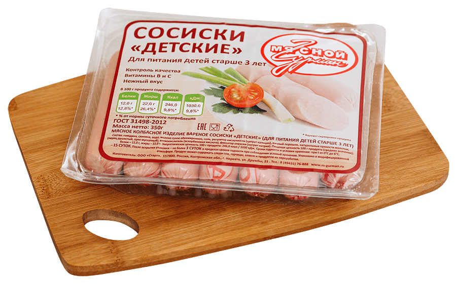 

Сосиски Мясной Гурман Детские 350 г