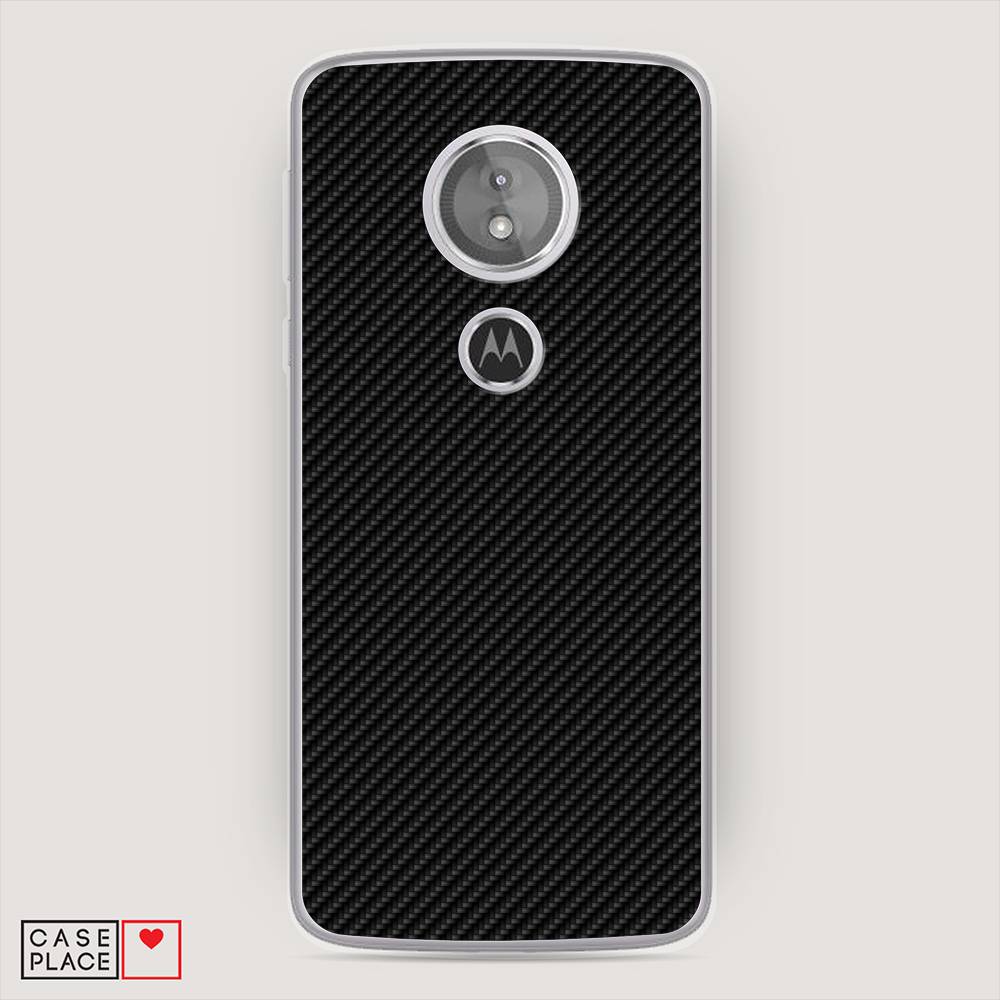 фото Силиконовый чехол "черный карбон" на motorola moto e5 awog