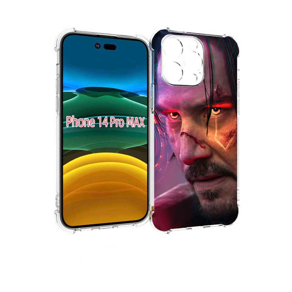 

Чехол MyPads cyberpunk 2077 Джонни Сильверхенд для iPhone 14 Pro Max, Прозрачный, Tocco