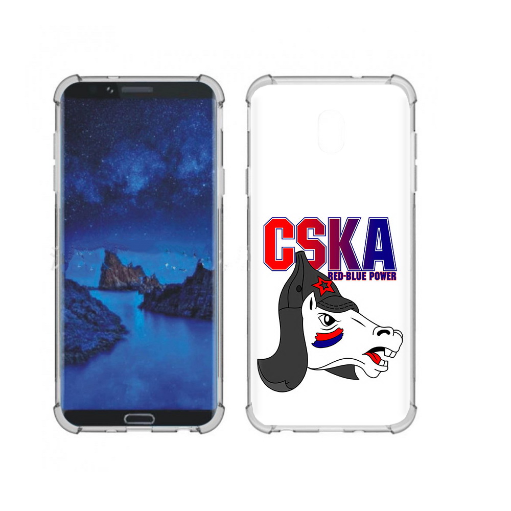 

Чехол MyPads Tocco для Samsung Galaxy J7 (2018) ФК ЦСК лошадка россия (PT226928.596.179), Прозрачный, Tocco