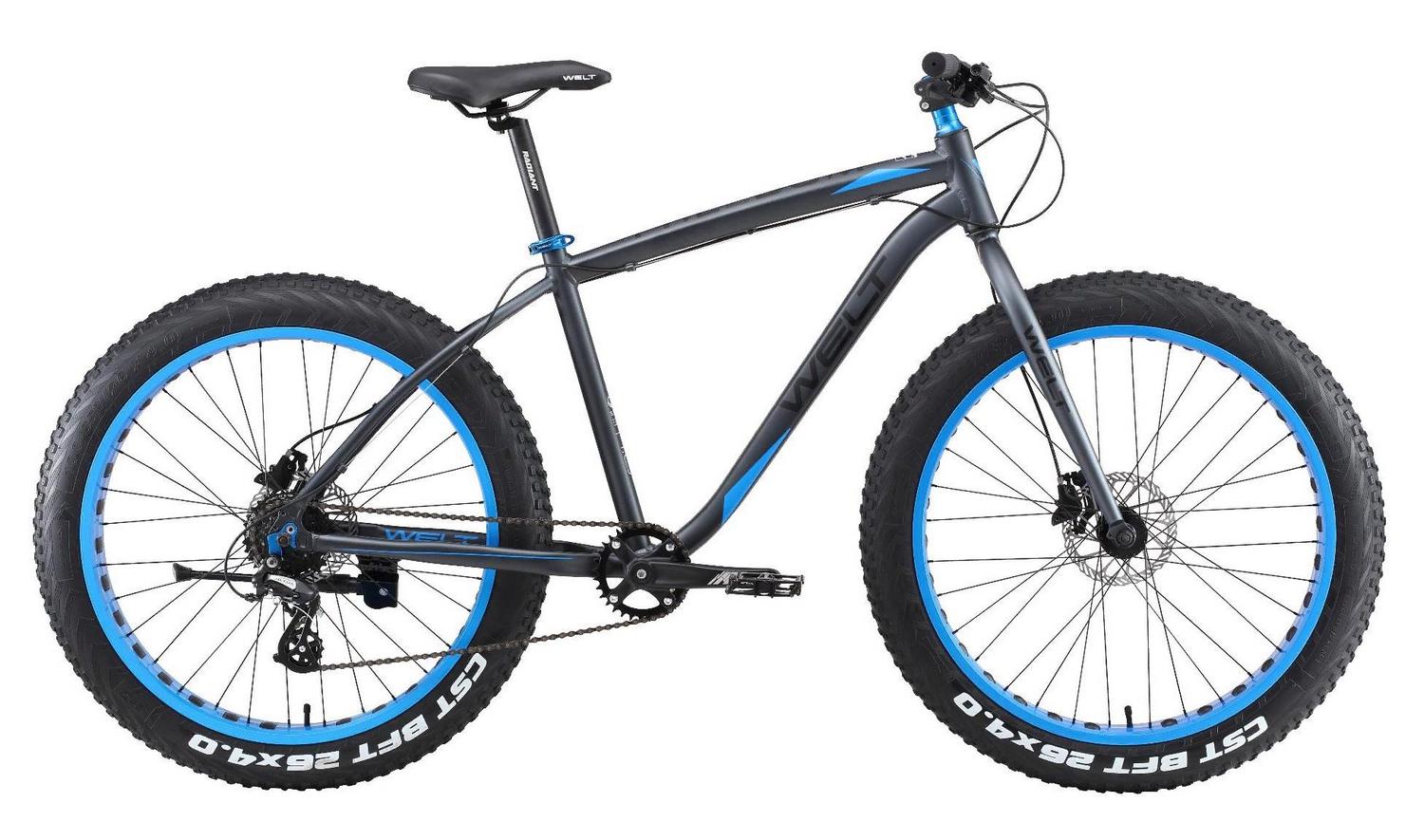 

Велосипед Welt Fat Freedom 1.0 (2019) matt black/blue, Черный;голубой