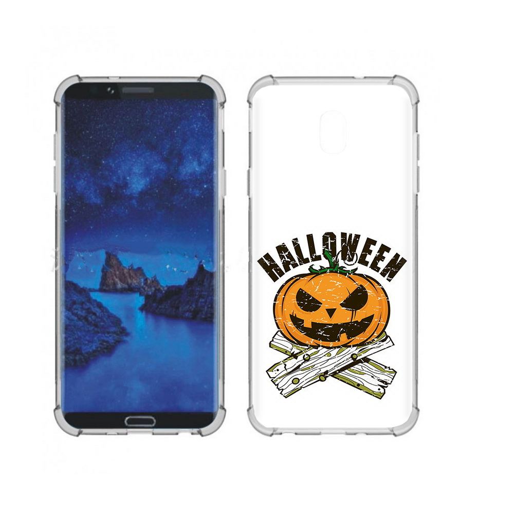 

Чехол MyPads Tocco для Samsung Galaxy J7 (2018) Хэллоуин доски тыква (PT226928.596.194), Прозрачный, Tocco