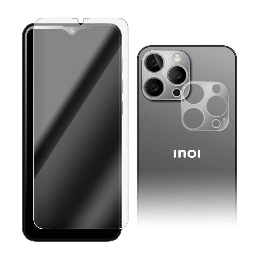 Стекло защитное гибридное для INOI Note 13s + защита камеры (2шт.)
