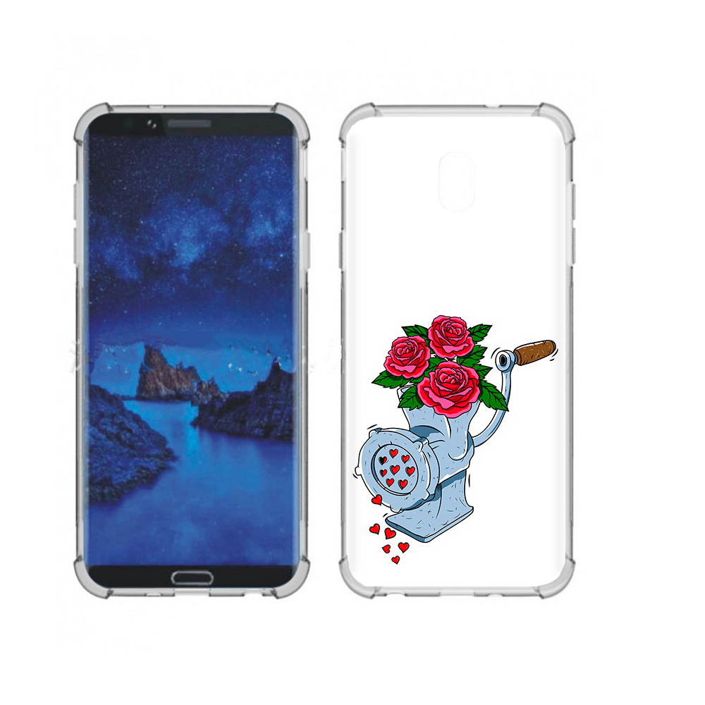 

Чехол MyPads Tocco для Samsung Galaxy J7 (2018) Цветочные сердца (PT226928.596.199), Прозрачный, Tocco