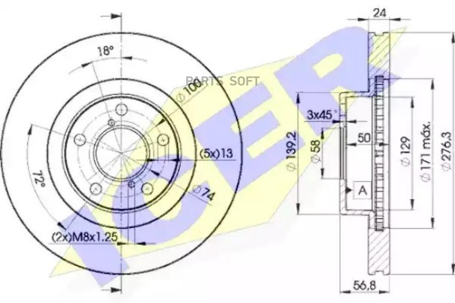 Диск Тормозной Передний Subaru Icer 78bd0033-2 Icer арт. 78BD0033-2