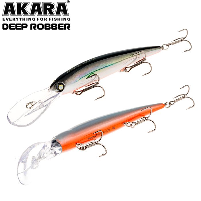 

Воблер Akara Deep Robber 120F 19 гр 2/3 oz 4,7 in A9, Разноцветный, Deep Robber
