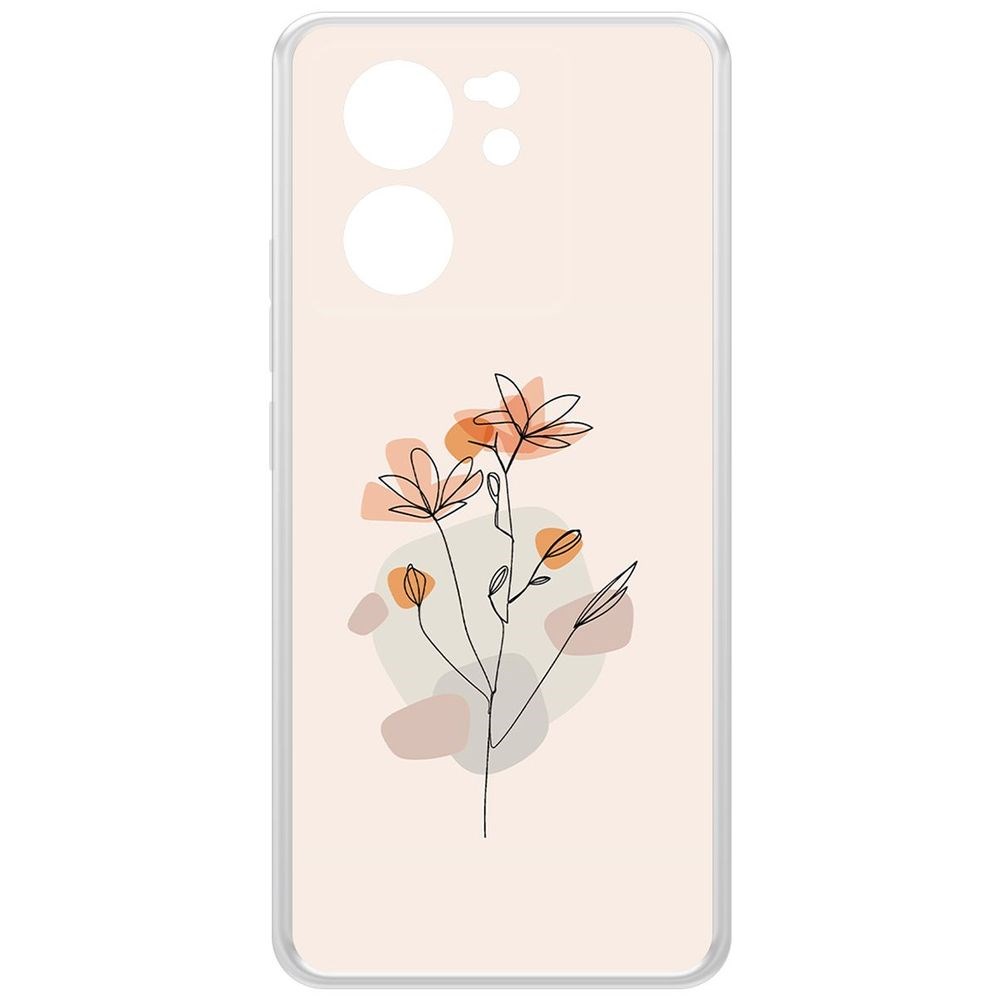 

Чехол-накладка Krutoff Clear Case Ромашки для Xiaomi 13T, Прозрачный