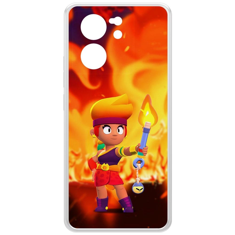 

Чехол-накладка Krutoff Clear Case Brawl Stars-Амбер для Xiaomi 13T, Прозрачный