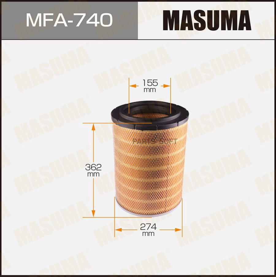 Воздушный фильтр A-617 MASUMA (1/4)