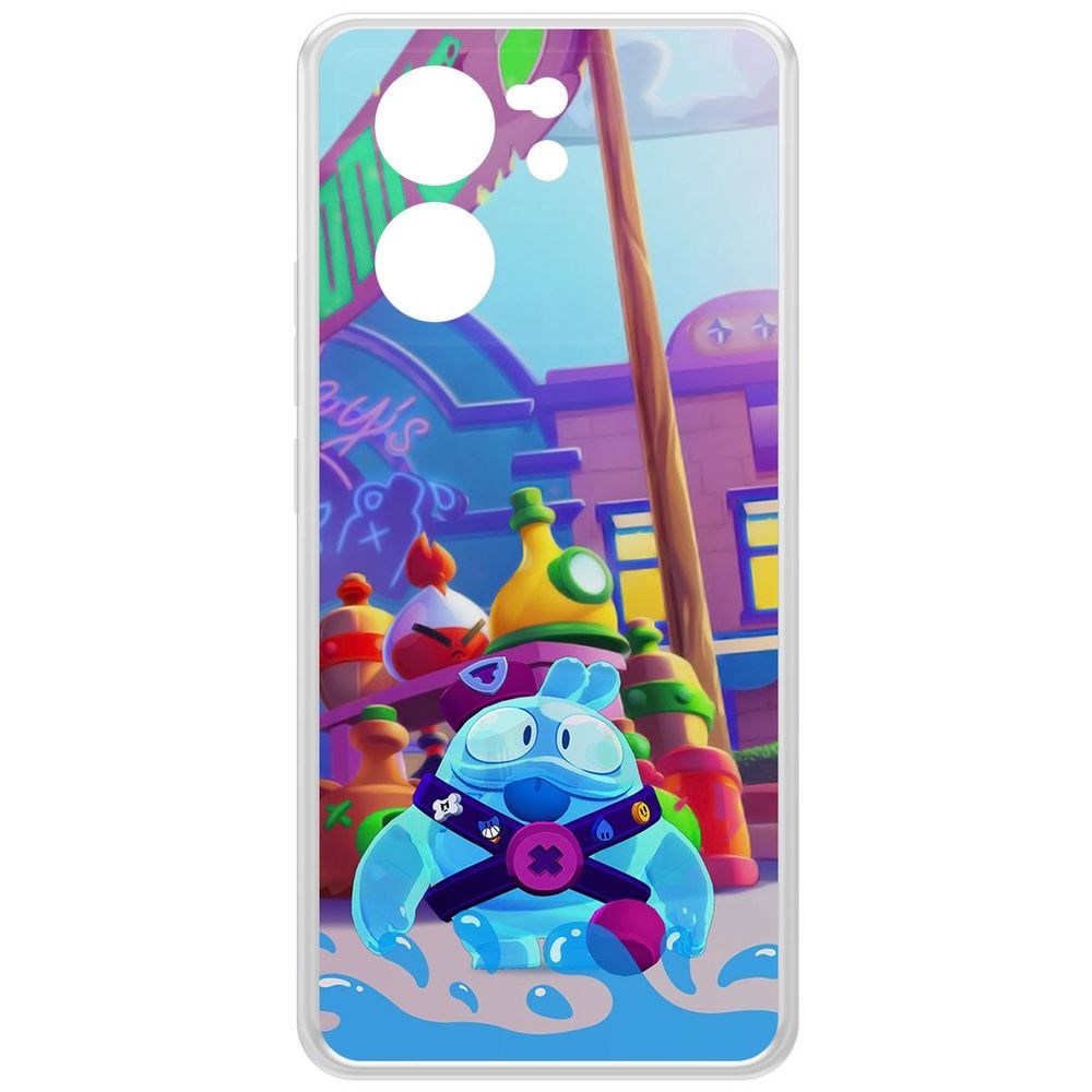 

Чехол-накладка Krutoff Clear Case Brawl Stars-Скуик для Xiaomi 13T, Прозрачный