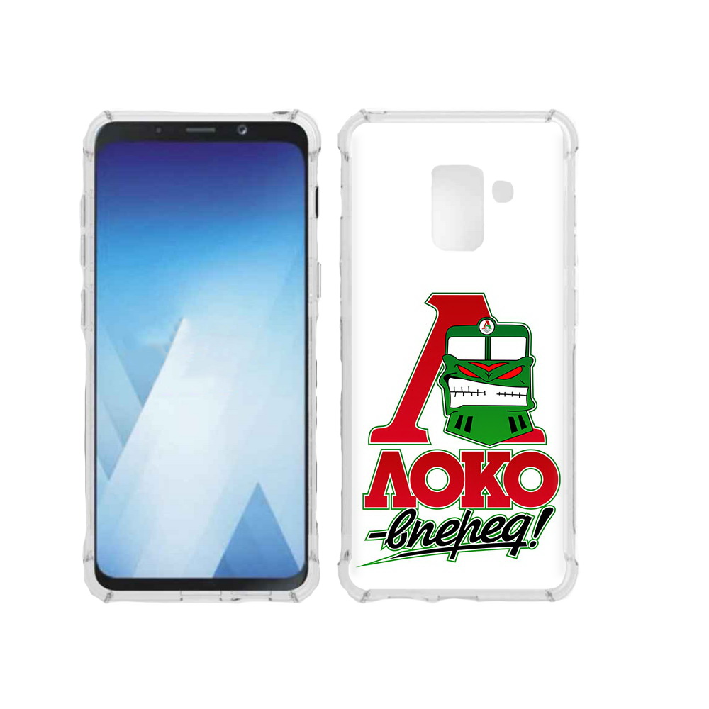 

Чехол MyPads Tocco для Samsung Galaxy A5 (2018) ФК локо вперед (PT95317.573.181), Прозрачный, Tocco