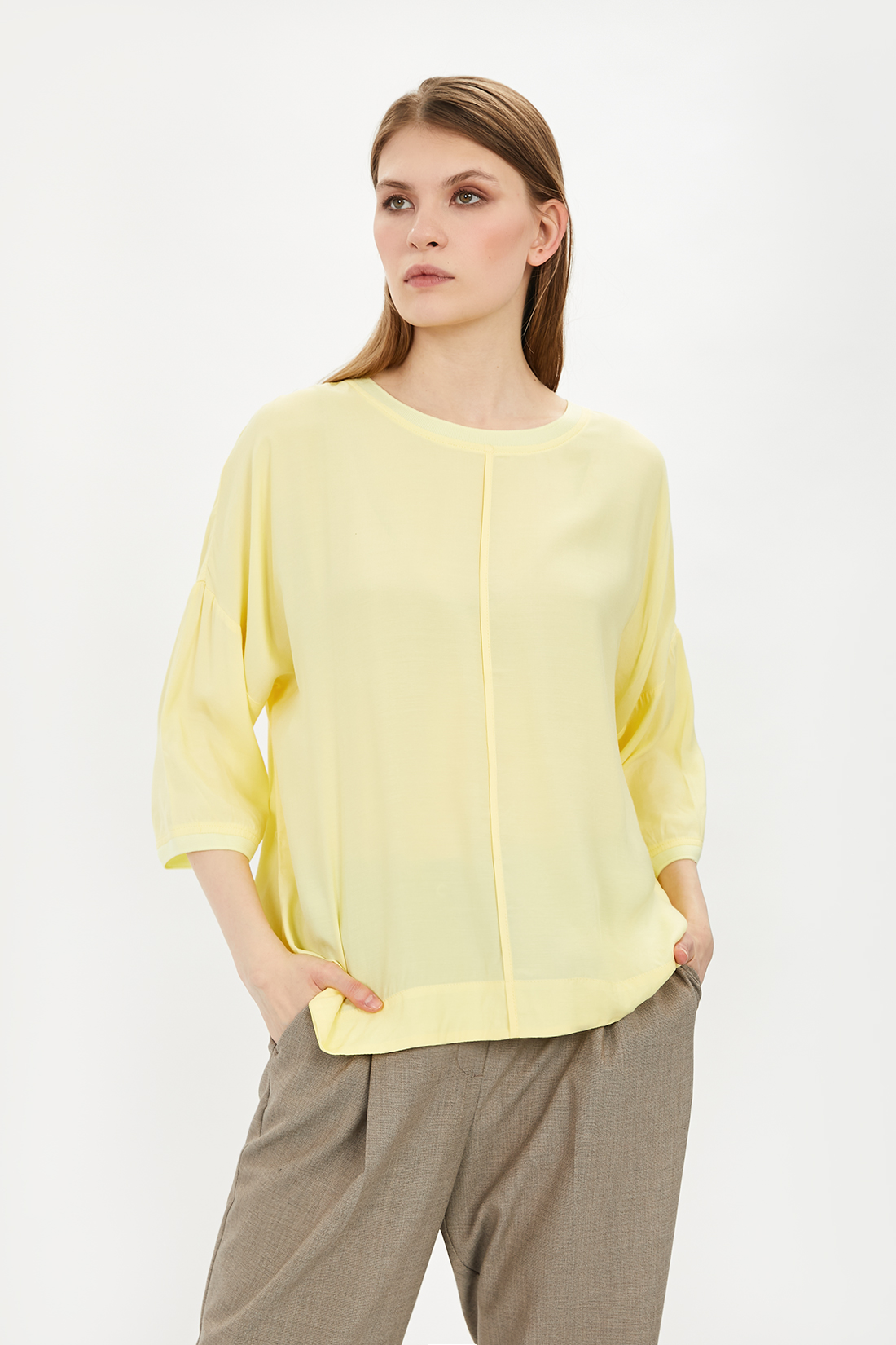 

Блуза женская Baon B171021 желтая S, B171021