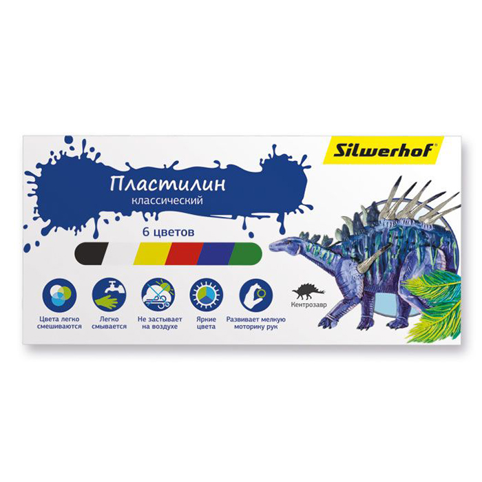 

Пластилин мягкий Silwerhof Динозавры 956148-06