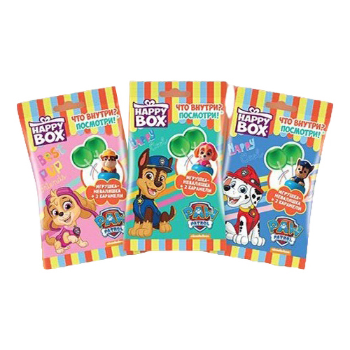 

Карамель Happy Box Paw patrol яблочная с игрушкой 20 г в ассортименте