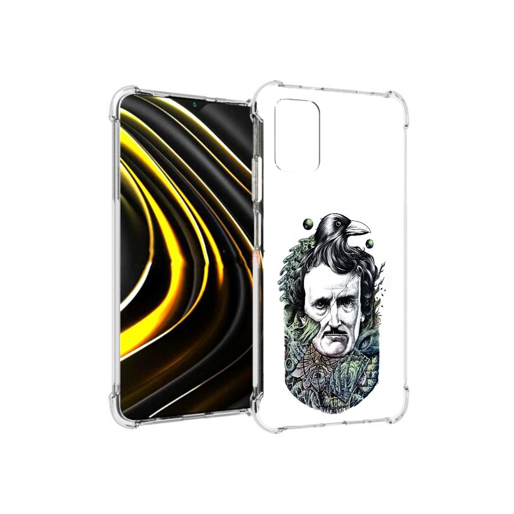 

Чехол MyPads Tocco для Xiaomi Poco M3 Эдгар Аллан с вороном (PT156204.280.203), Прозрачный, Tocco