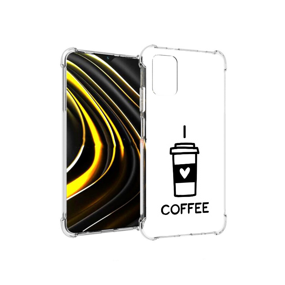 

Чехол MyPads Tocco для Xiaomi Poco M3 Я люблю кофе (PT156204.280.206), Прозрачный, Tocco