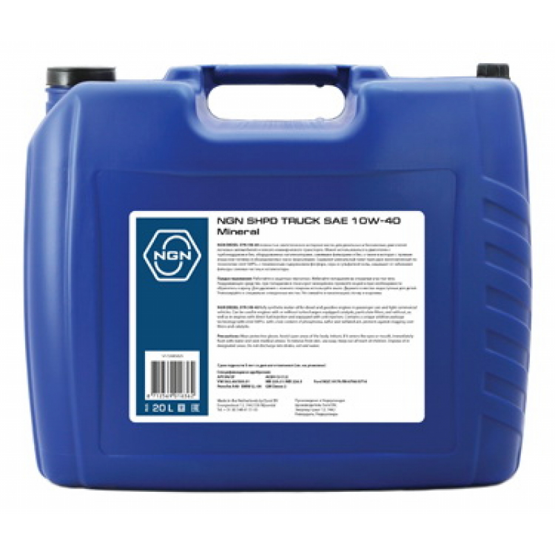 Моторное масло NGN полусинтетическое SUPER UHPD TRUCK CI-4/SL 10W40 20л
