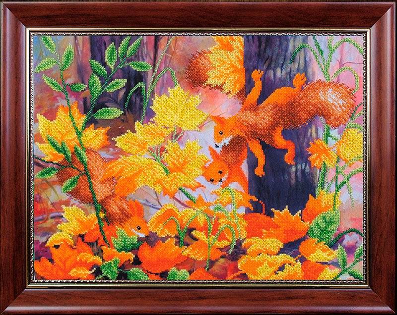 

Вышивка бисером Бельчата Б242, 40x30.5 см от