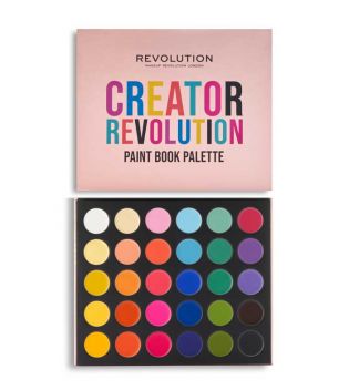 фото Палетка теней revolution makeup creator cream eyeshadow paint book makeup revolution